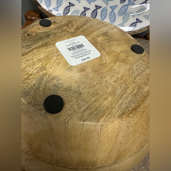 Fish Patterned Oval Bowls with Gold Rim - Picture 3 of 4